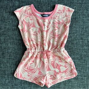 Lands’ End Girl’s Terry Cloth Palm Leaf Jumper Size XS